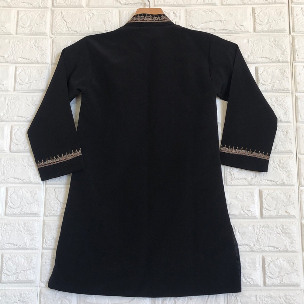 Dimple‎ kids button up beaded kaftan